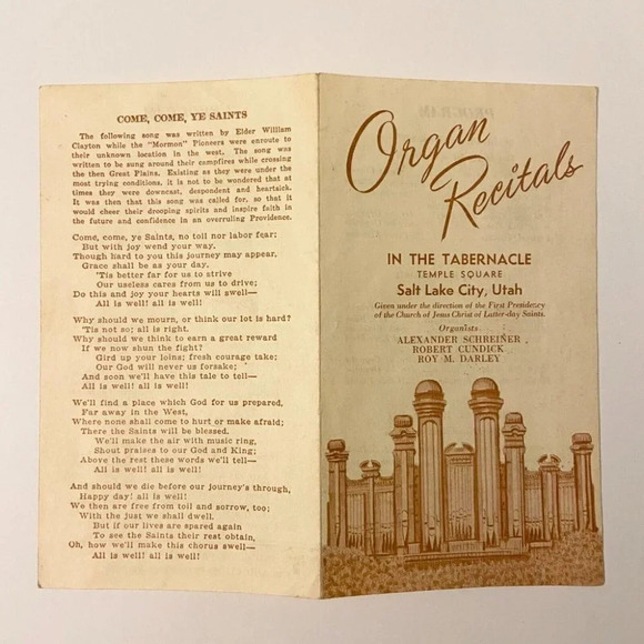 Vintage Temple Square Salt Lake City Discover Utah Guide Brochures Pamphlets - Picture 10 of 12